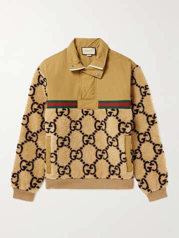 gucci spray paint jacket|Gucci canvas fleece jacket.